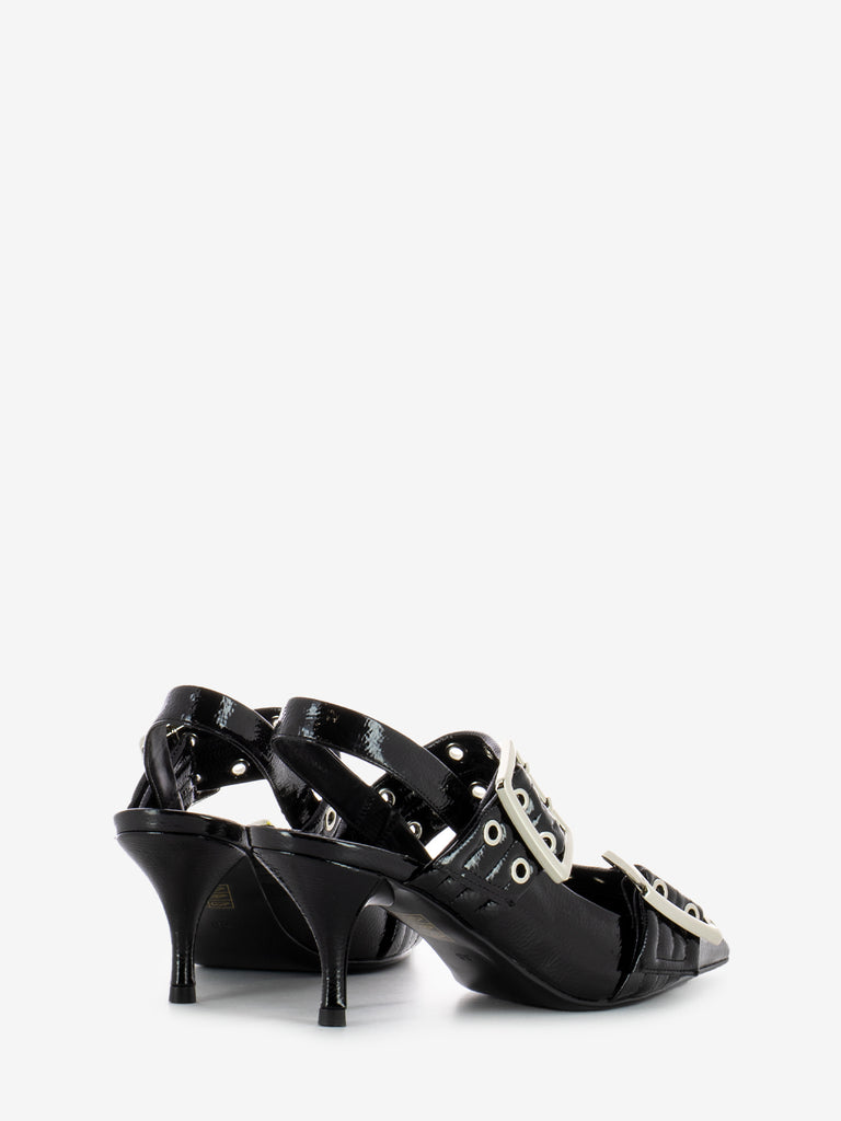 JEFFREY CAMPBELL - Décolleté Timely black crinkle patent