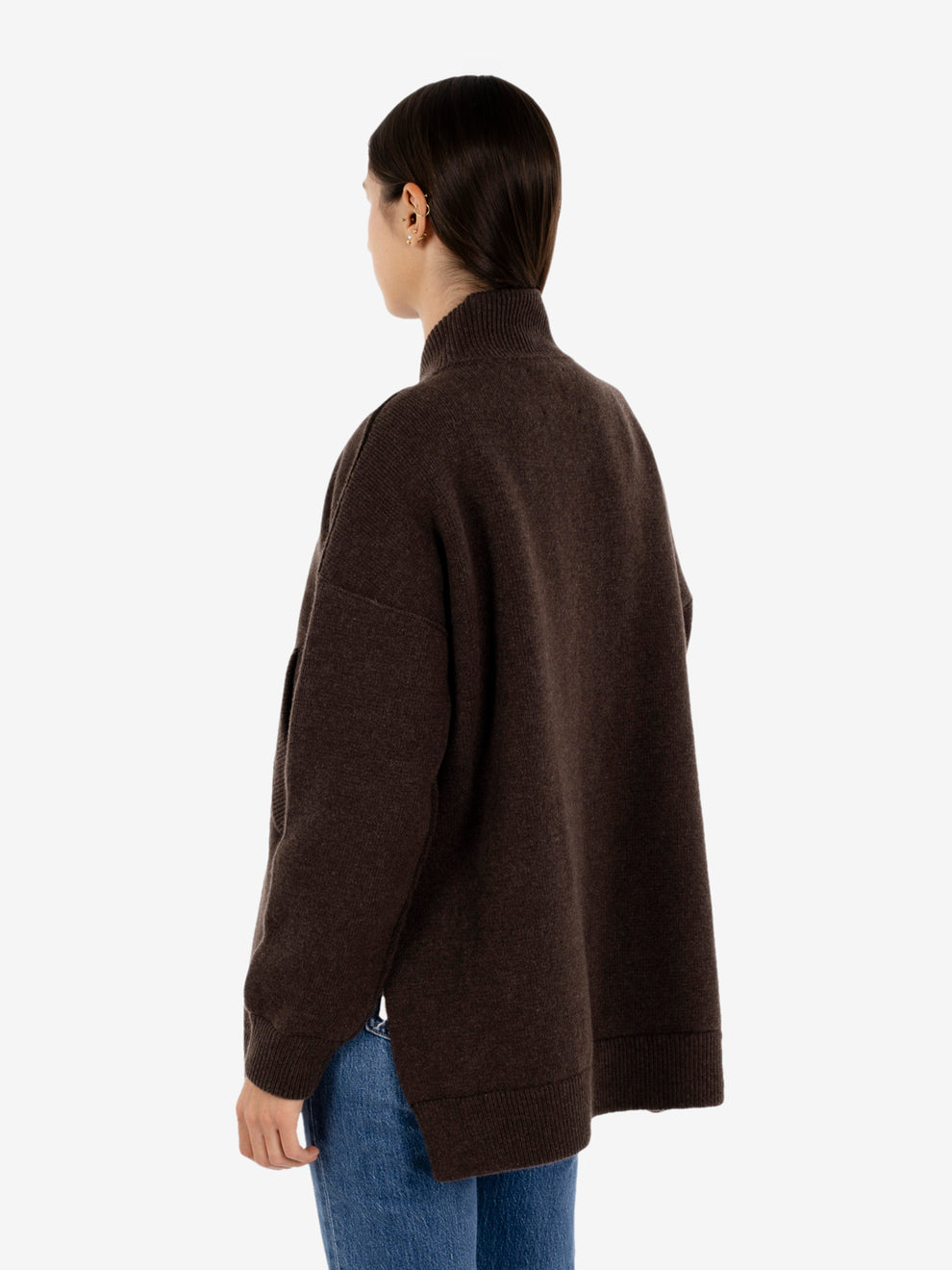Bomber in maglia caffè