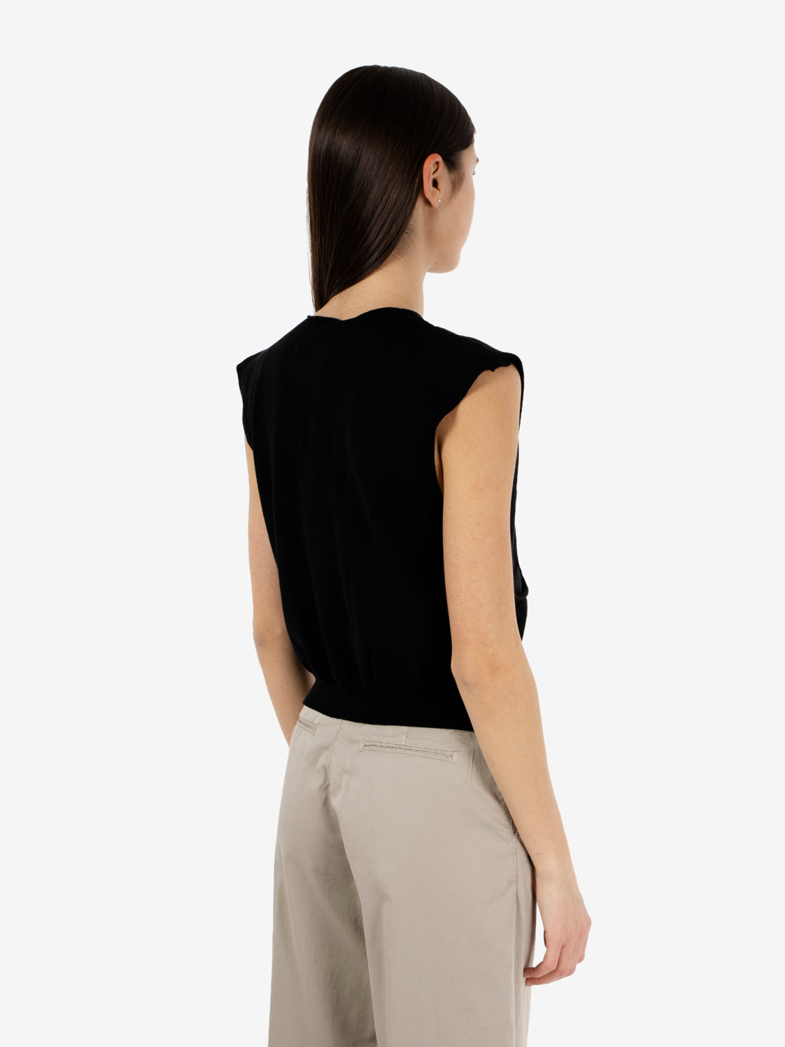 Gilet in maglia doppiopetto nero