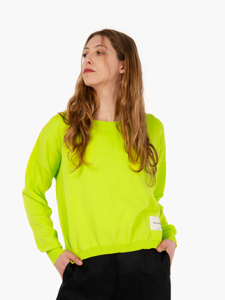 Maglia girocollo corto lime