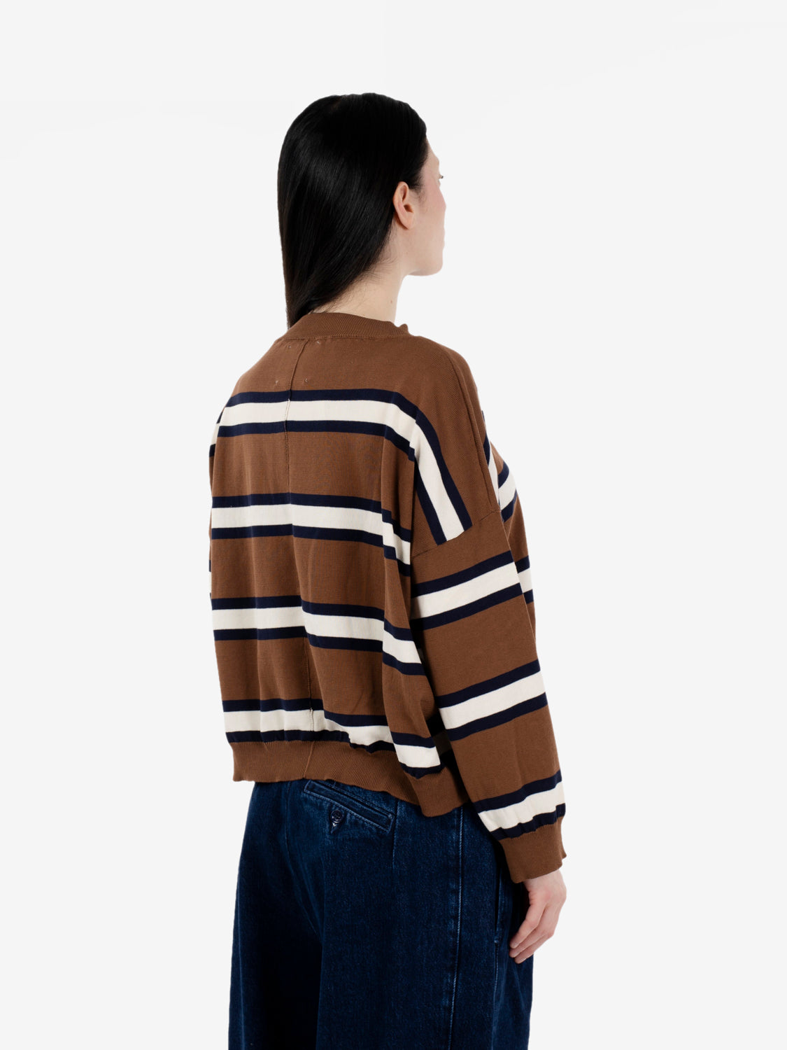 Maglione a righe moro / blu