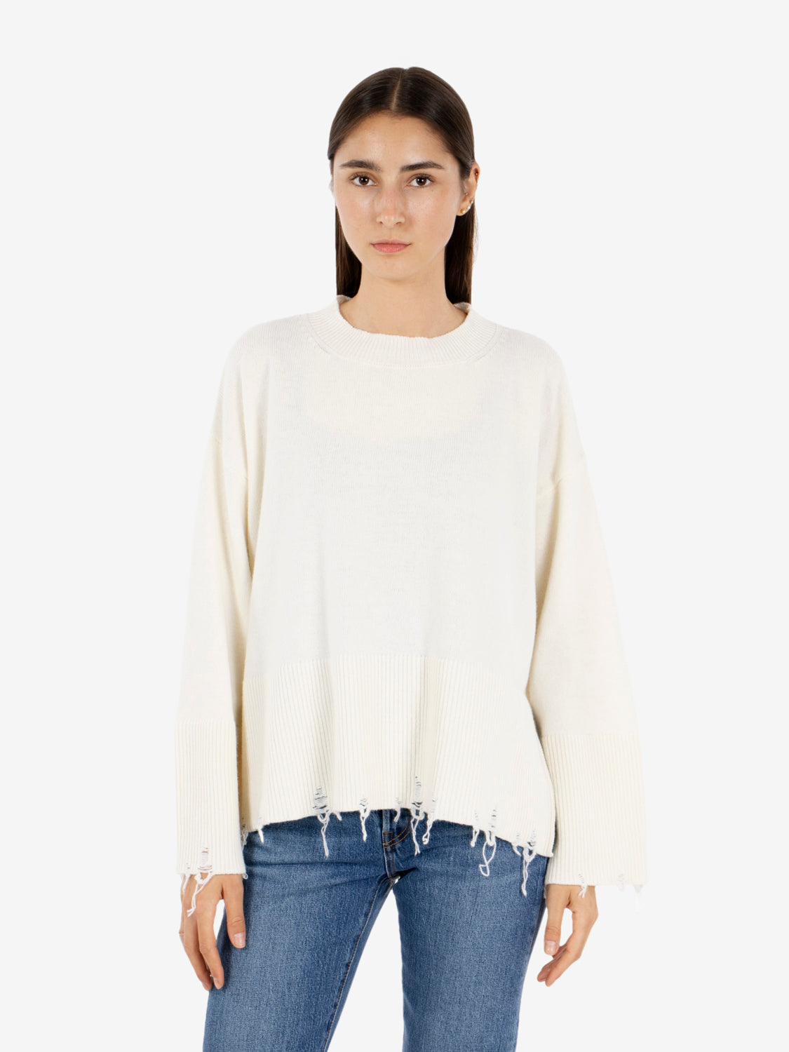 Maglione a scatola off white