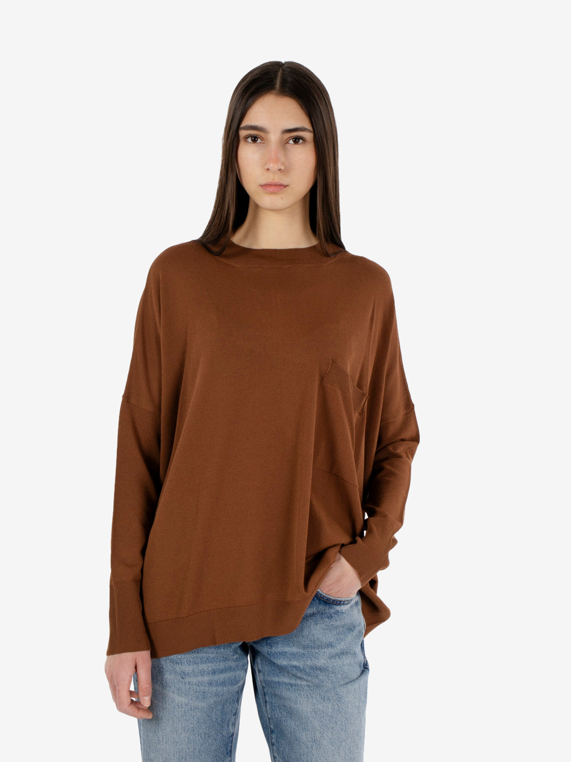 Maglione con tasca tabacco