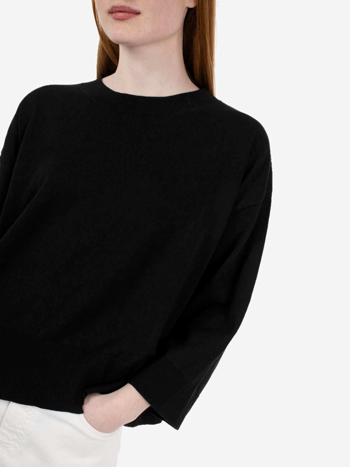 Maglione crop nero