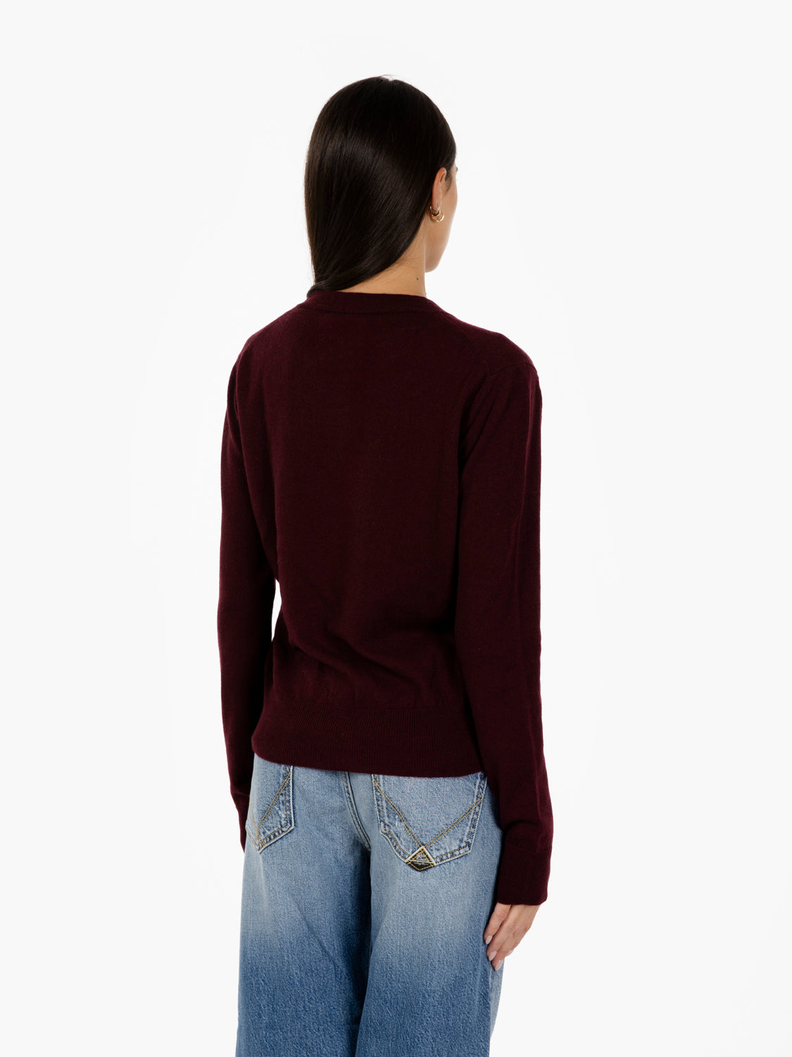 Maglione girocollo burgogne