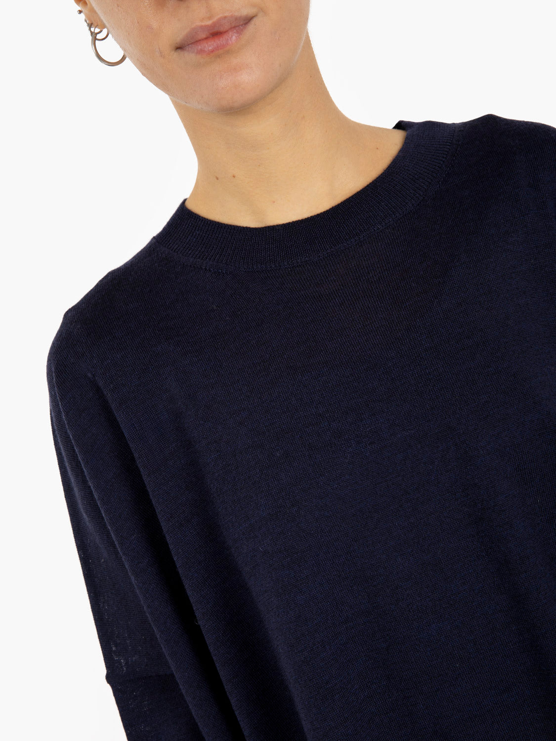 CREW NECK SWEATER OVER NIGHT BLUE JO1001_2001