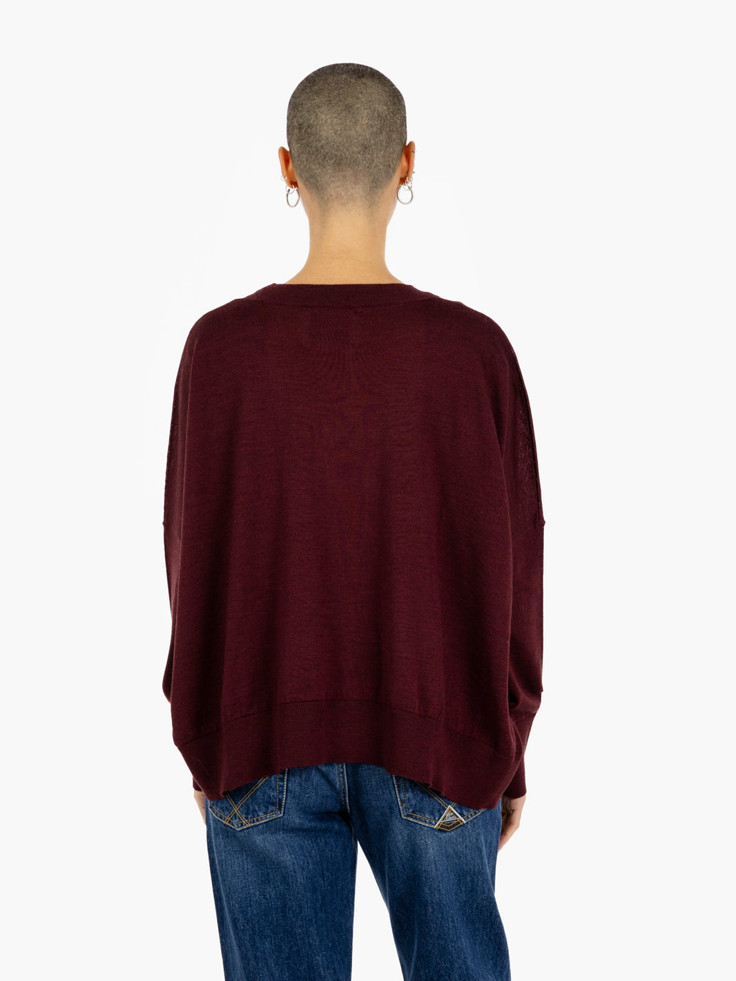 CREW NECK SWEATER OVER BURGUNDY JO1001_5520