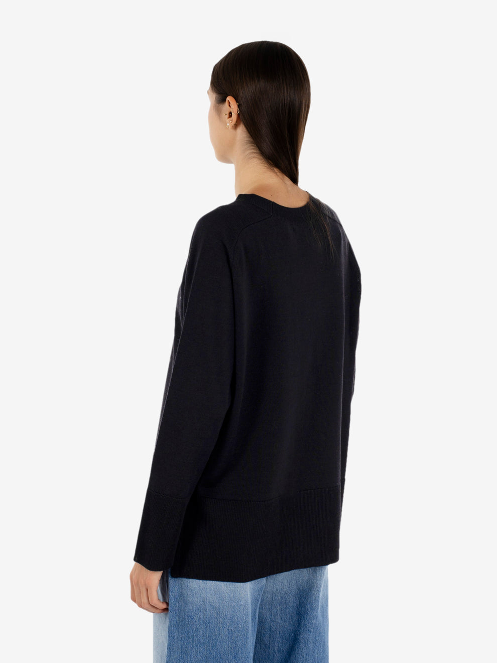 Maglione girocollo over nero
