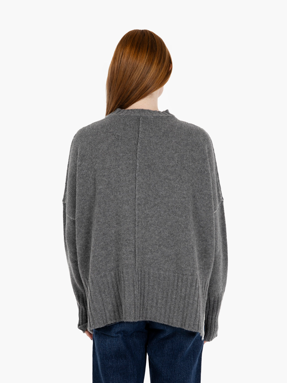 Oversized stone wool sweater