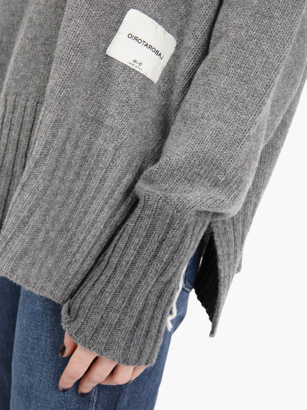 Oversized stone wool sweater