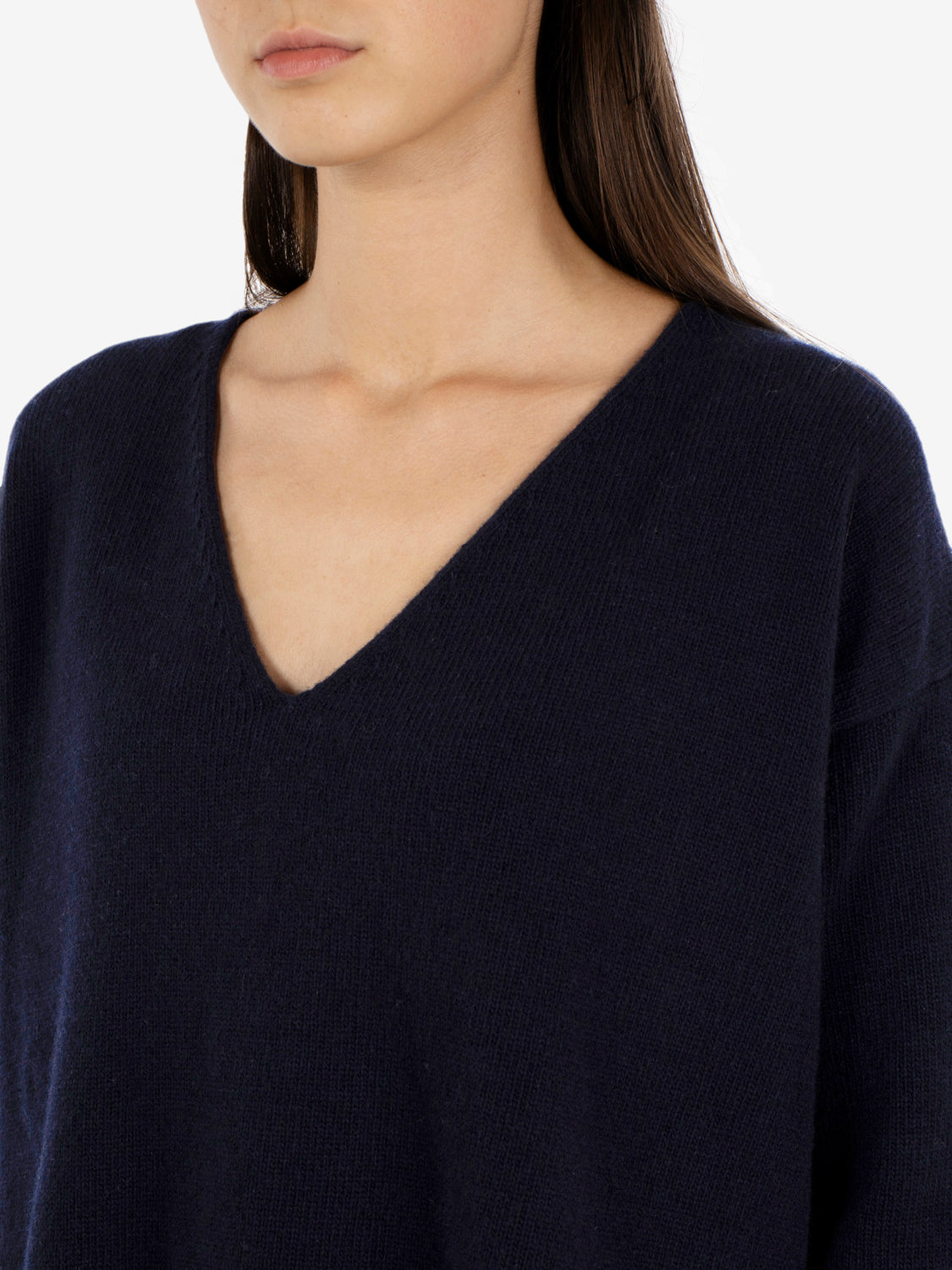 Maglione over scollo V blu notte