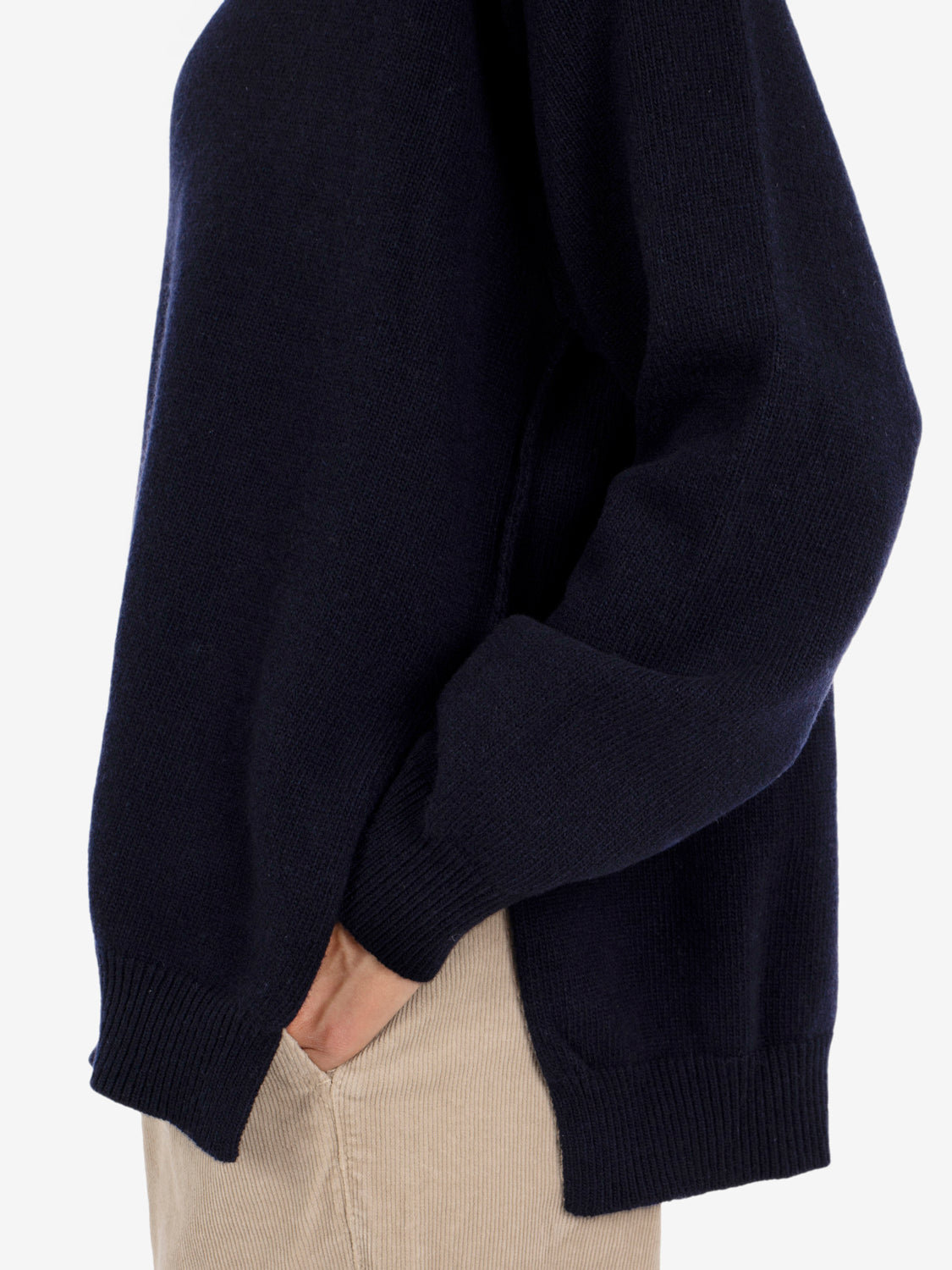 Maglione over scollo V blu notte