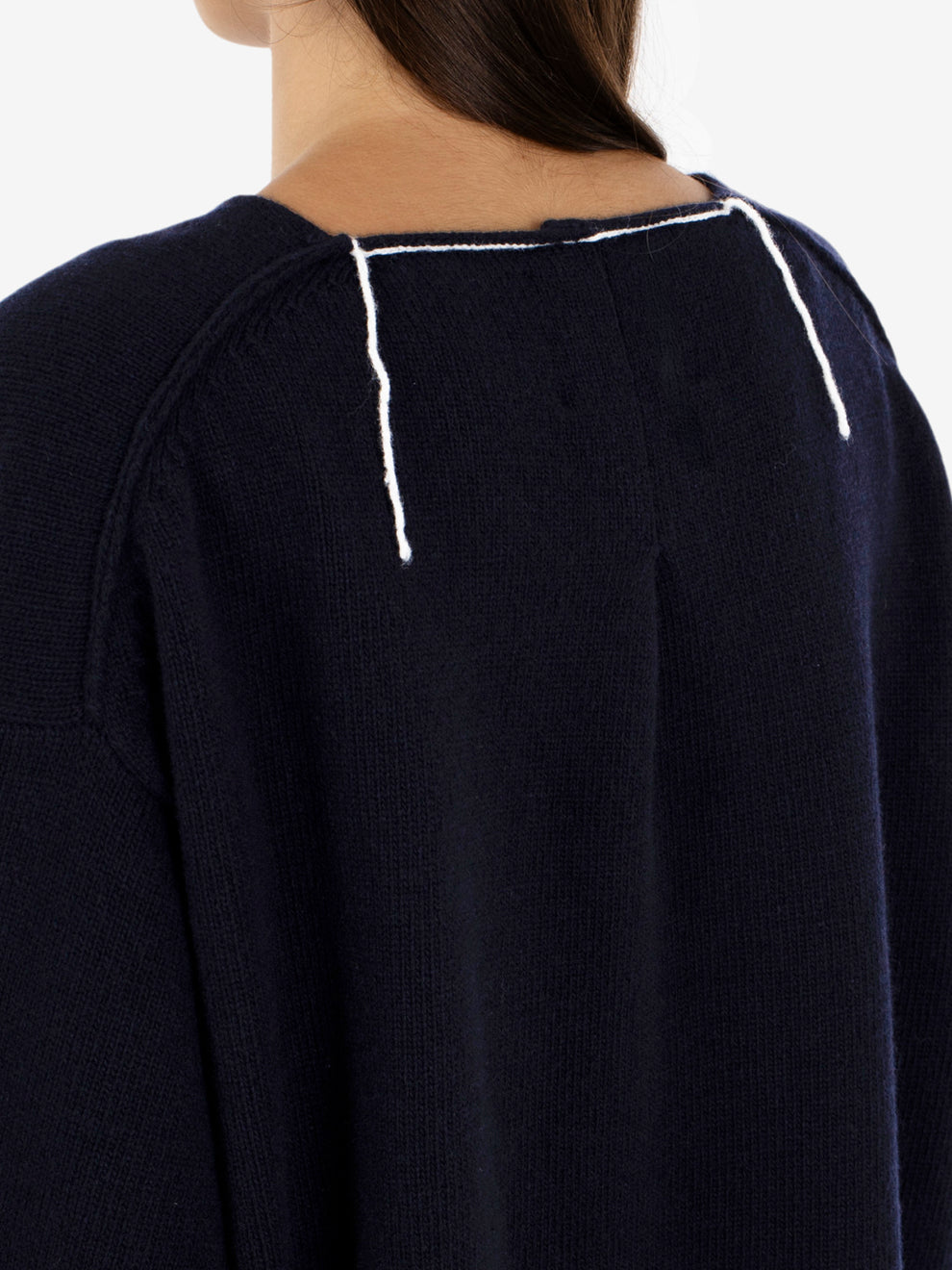 Maglione over scollo V blu notte