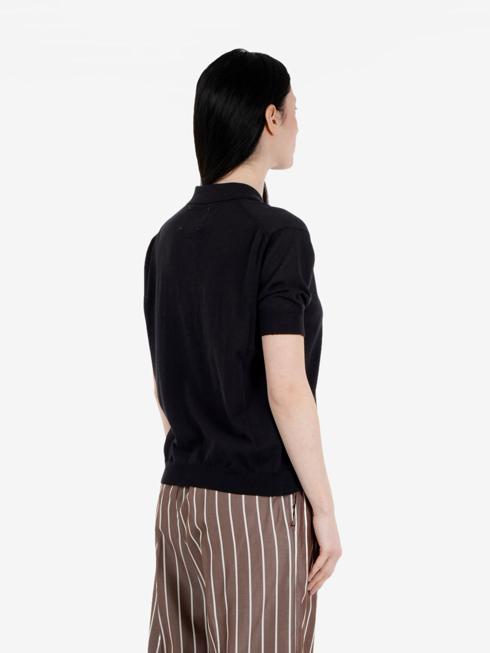 Black polo shirt