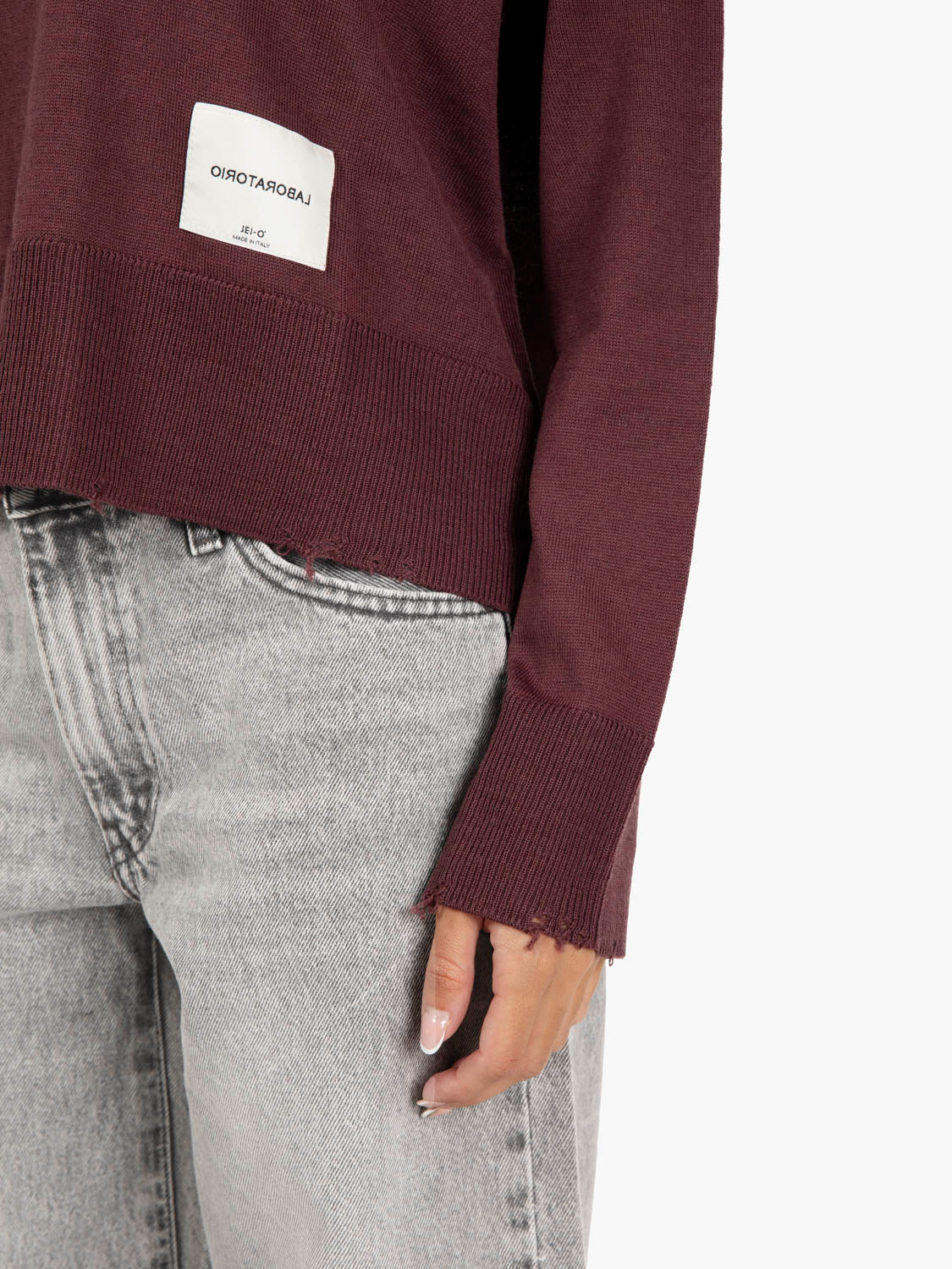 Burgundy wool sweater