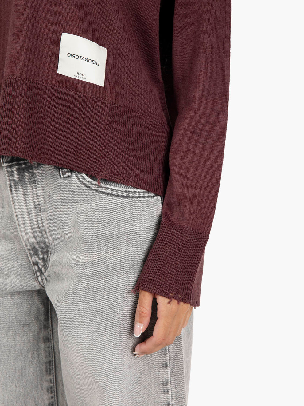 Burgundy wool sweater