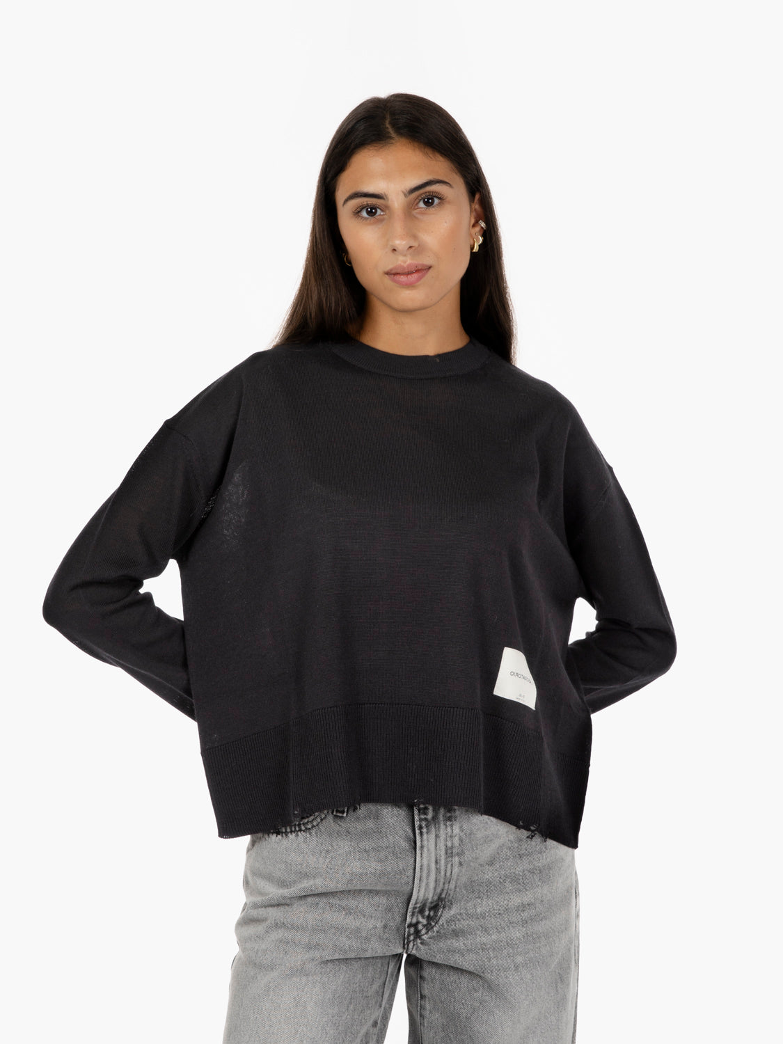Black wool sweater