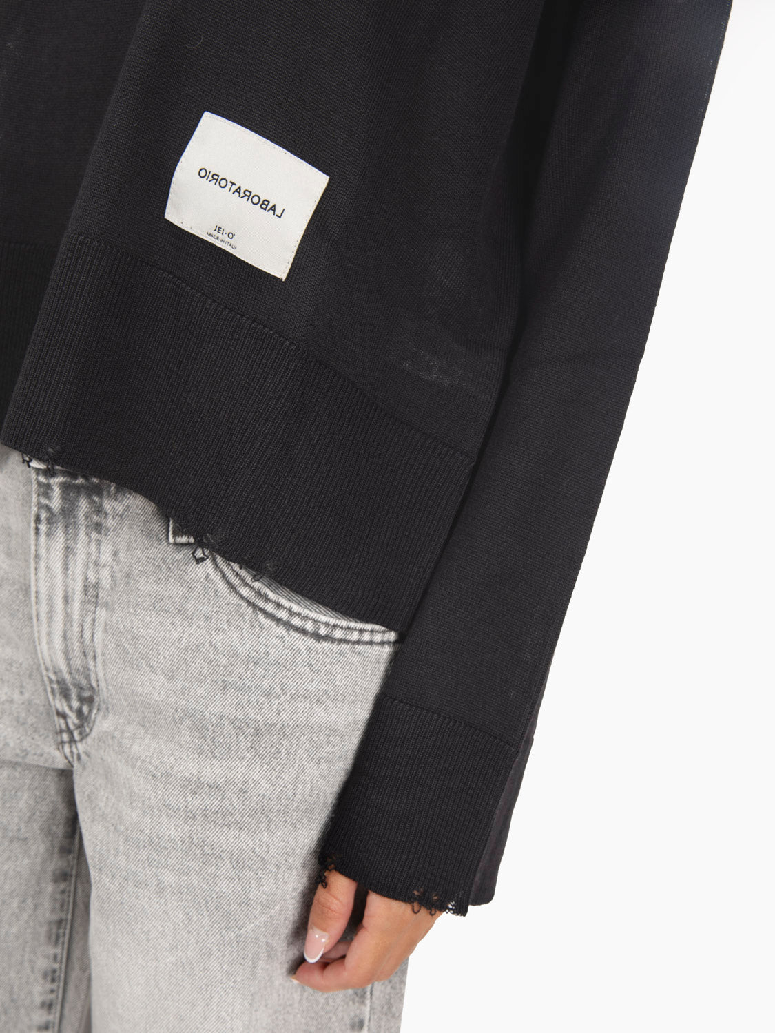Black wool sweater