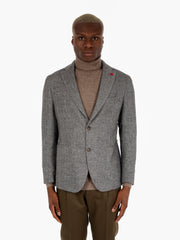 JERRY KEY - Blazer a due bottoni con spilla grigio