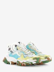 JOIA PARIS - Sneakers in mesh chunky platino / tiffany