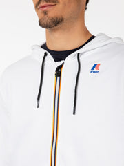 K-WAY - Felpa Le Vrai Arnel poly cotton white