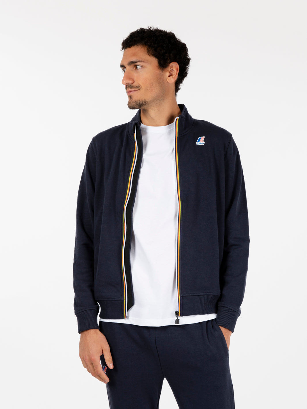 Le Vrai Augur Poly cotton blue depth sweatshirt