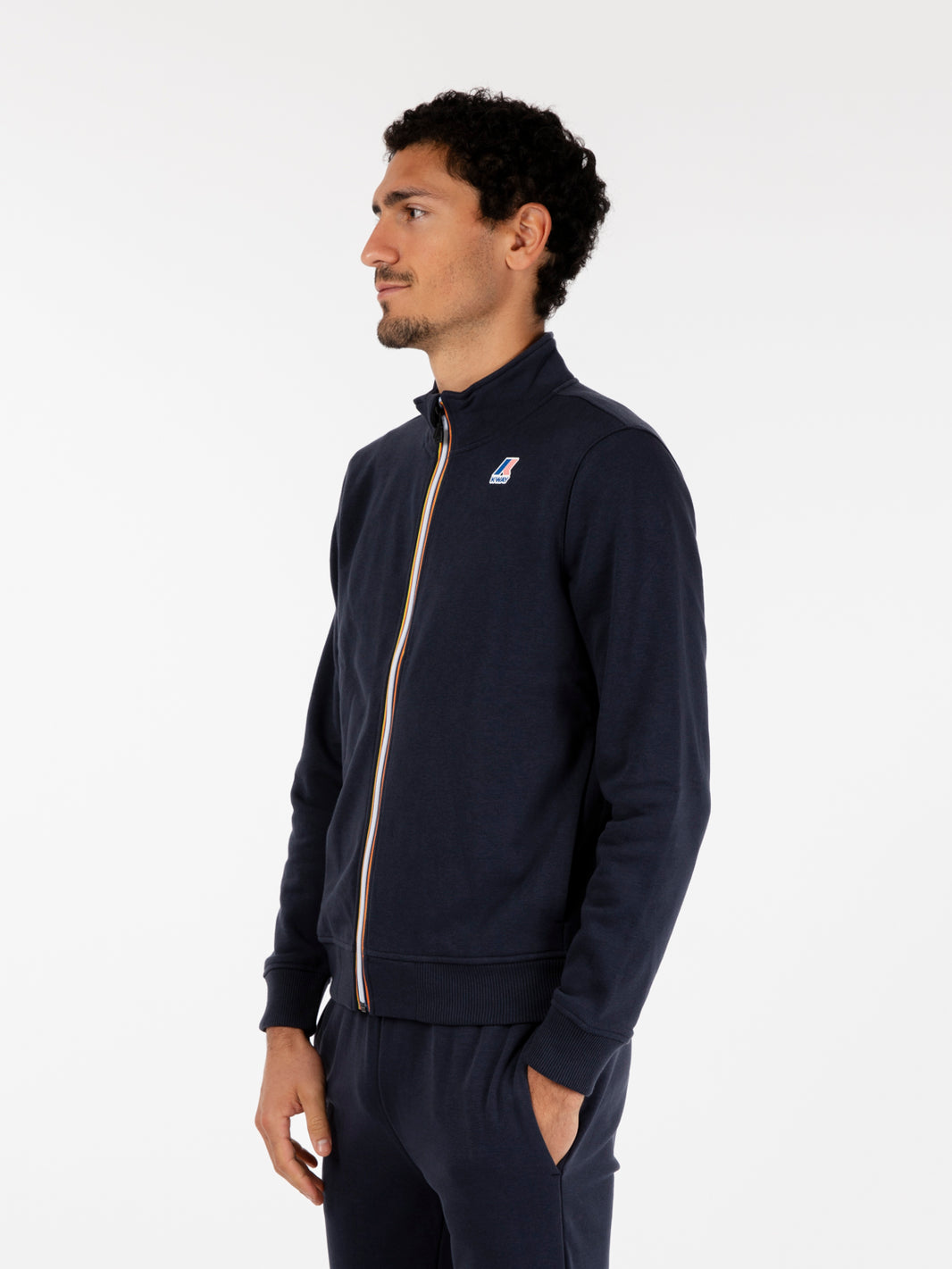 Le Vrai Augur Poly cotton blue depth sweatshirt