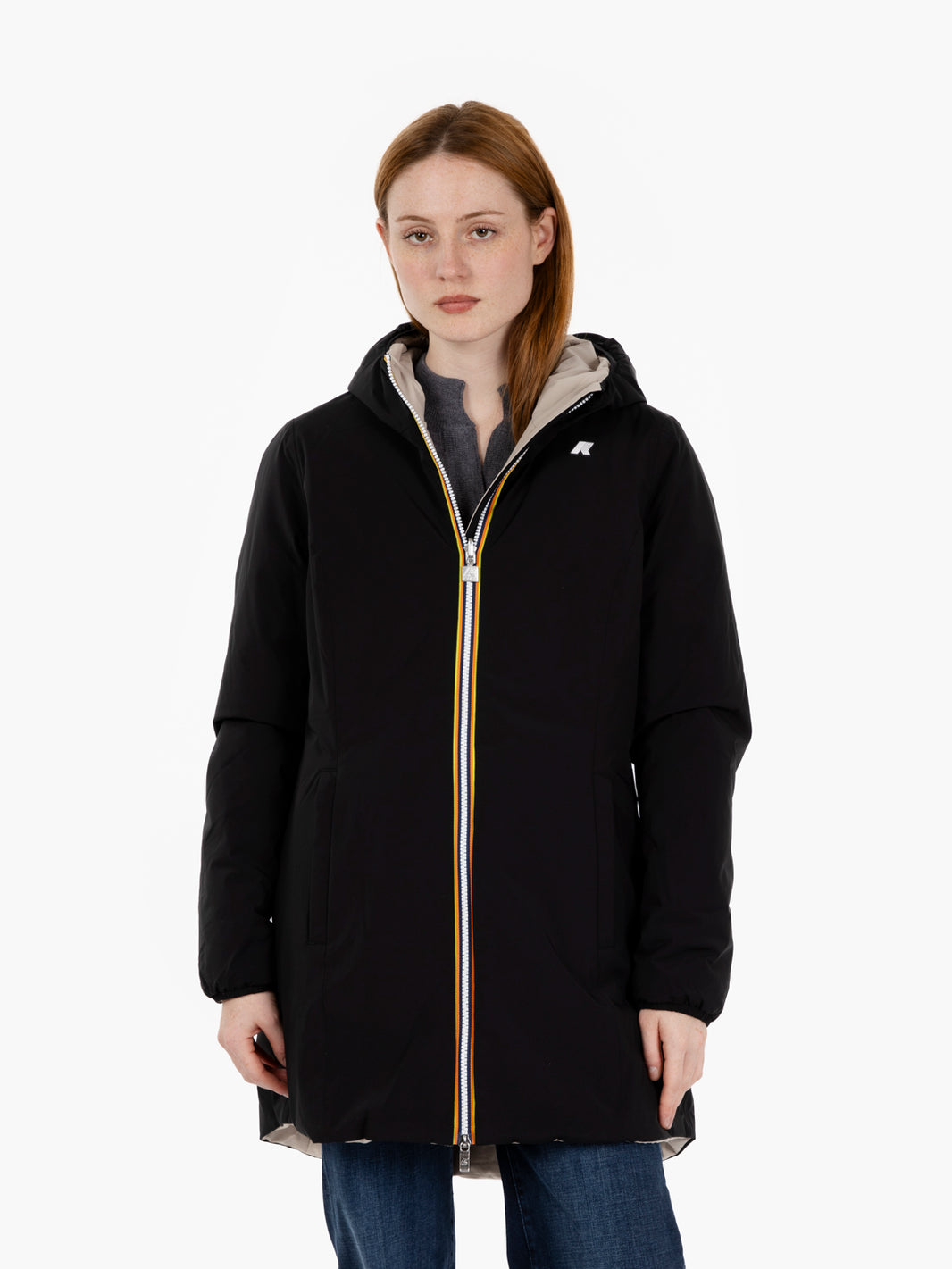 Giacca Denise warm double black pure / beige cashmere