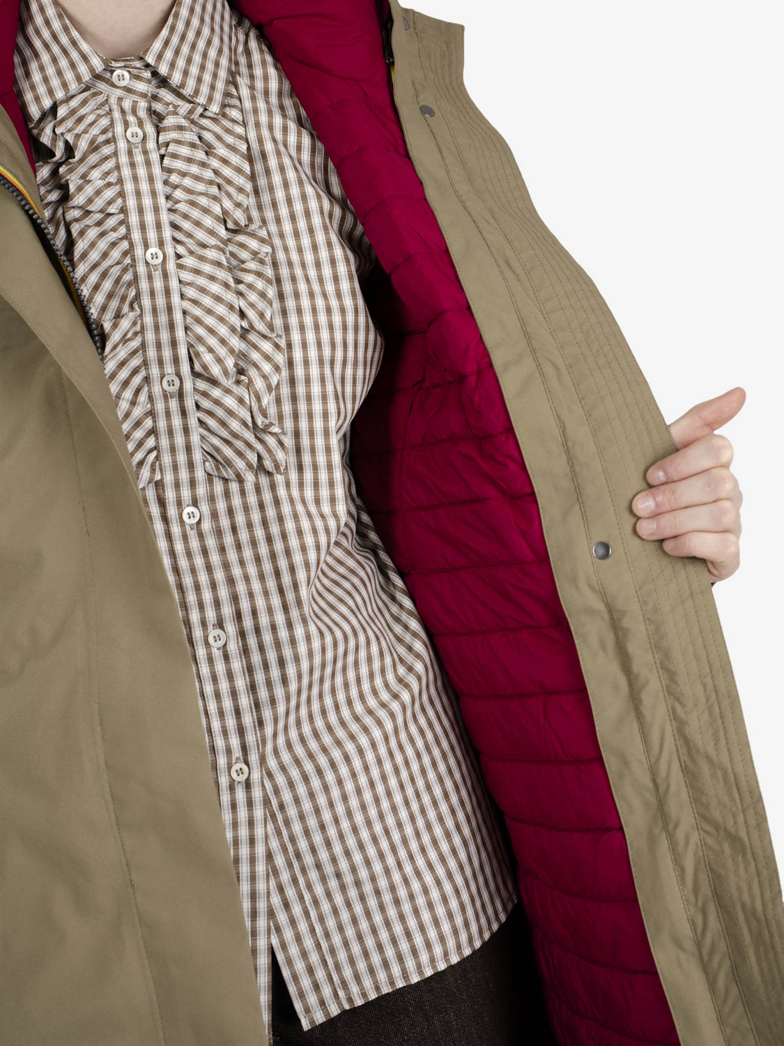 Miranda reversible jacket green army / dark red