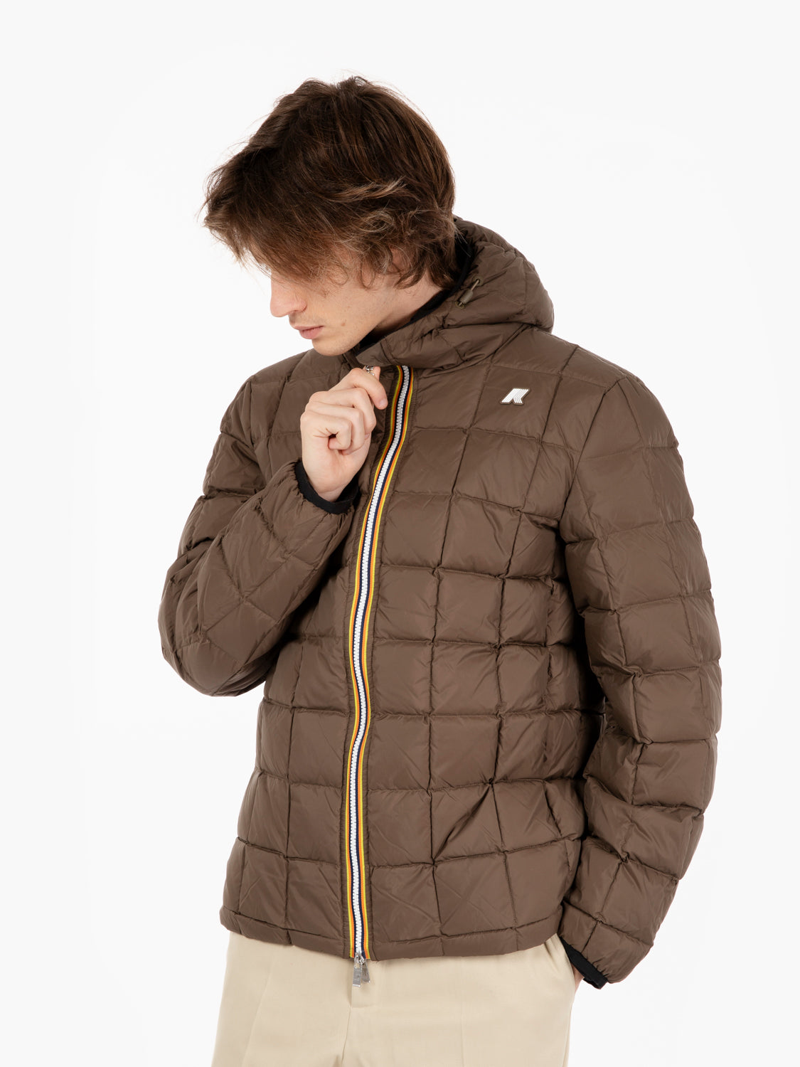 Giacca Thermo double face nera / marrone