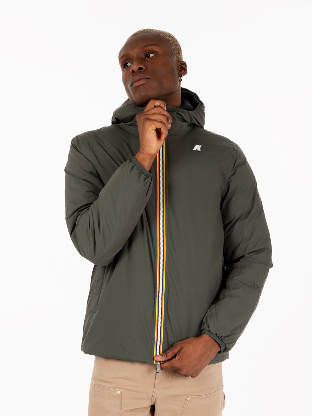 Giacca Thermo double face verde / nera