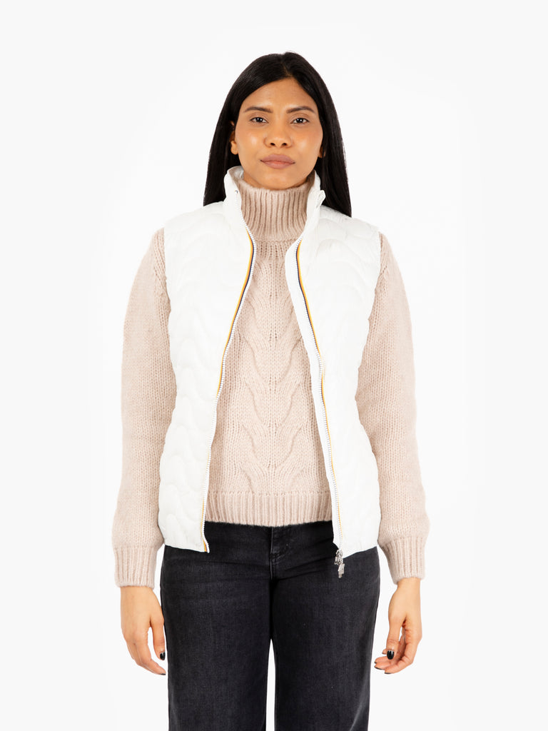 K-WAY - Gilet Viole quilted warm white