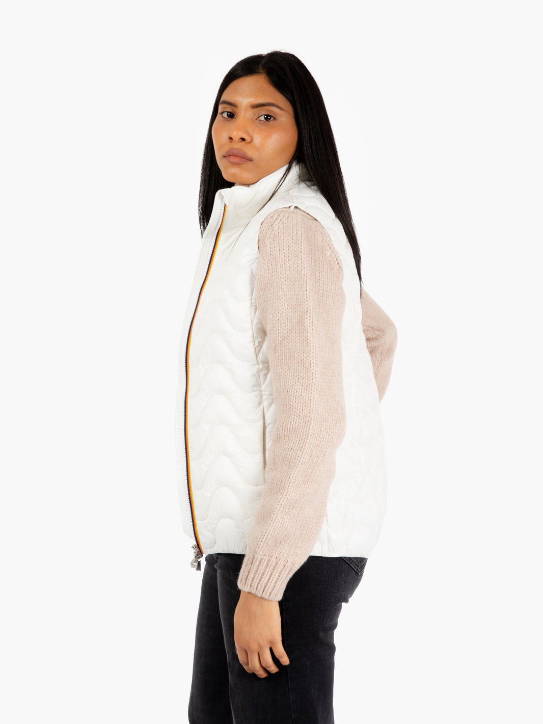 Gilet Viole quilted warm white