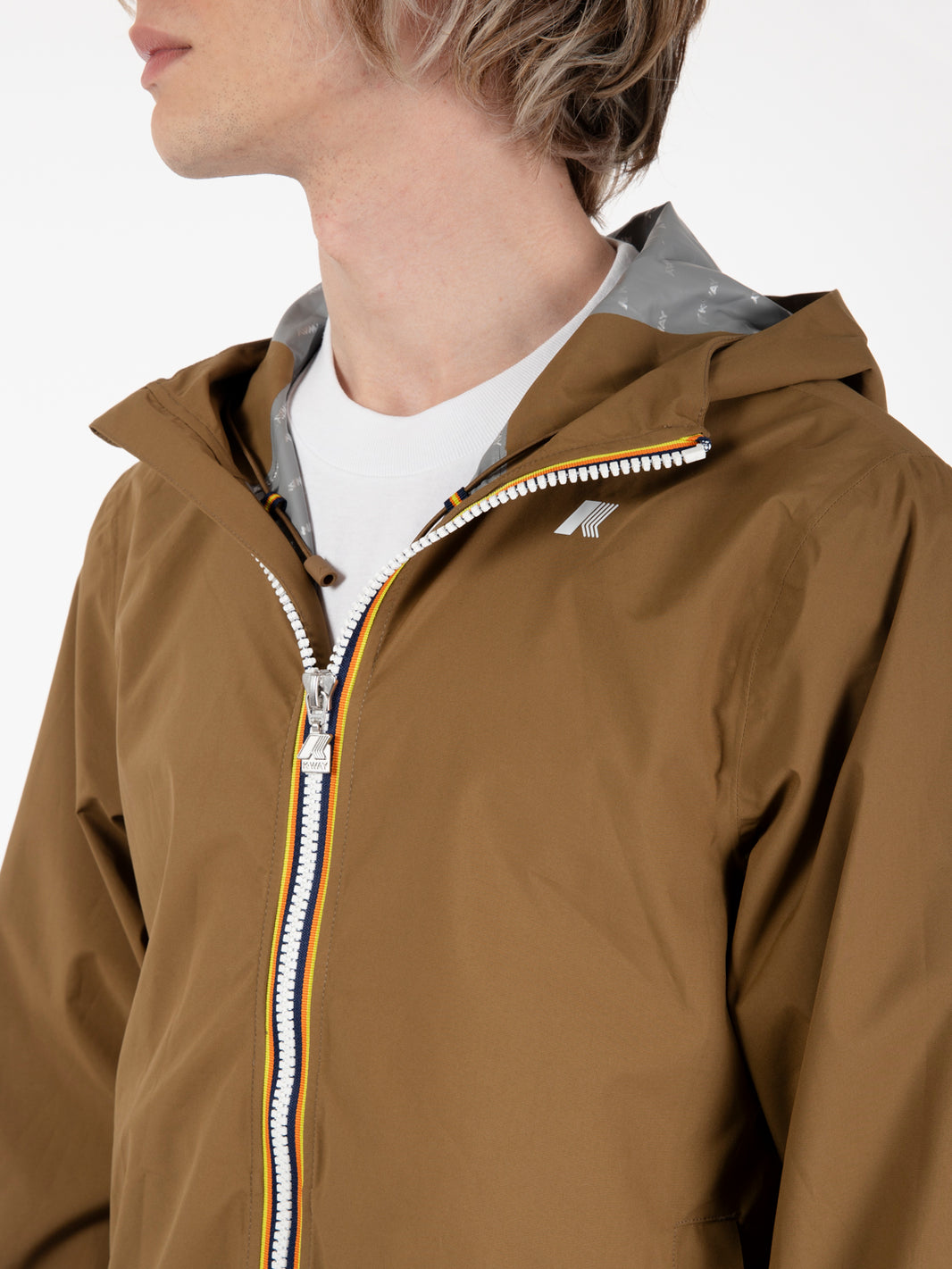Jacket stretch dot brown corda