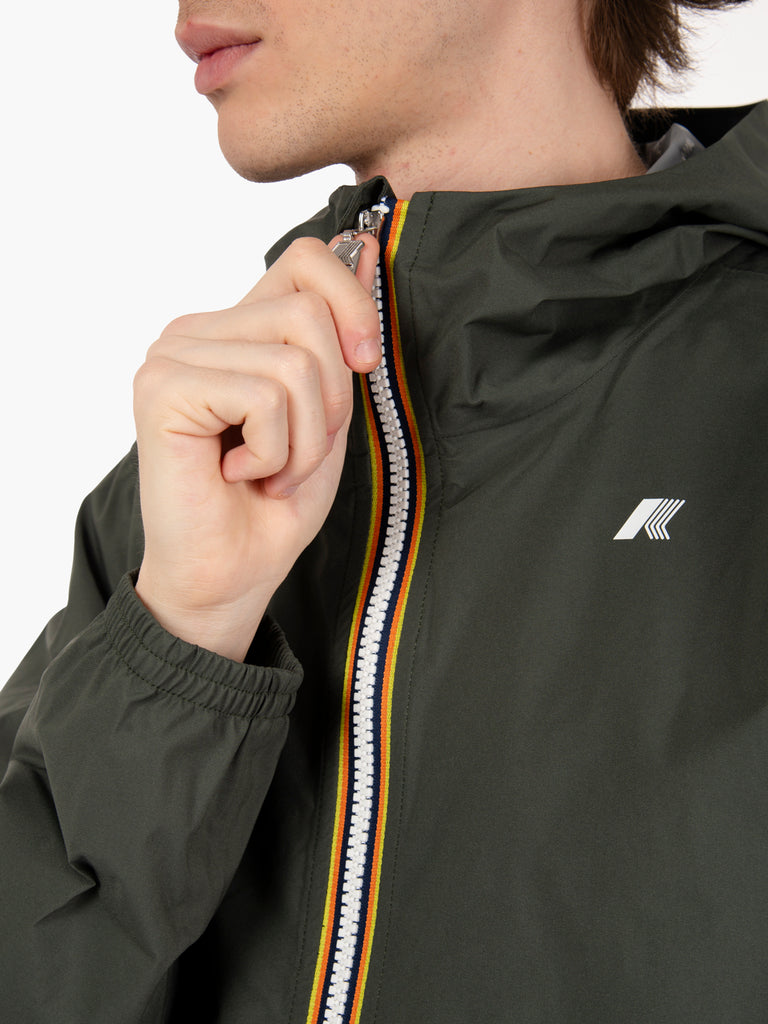 K-WAY - Jacket stretch dot green blackish