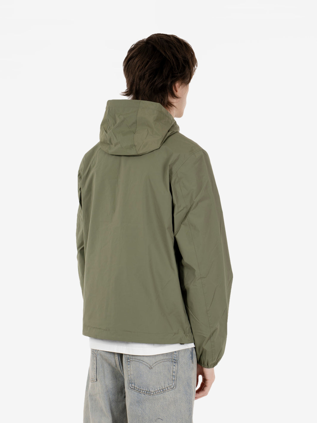 Jacket stretch nylon jersey green lichen