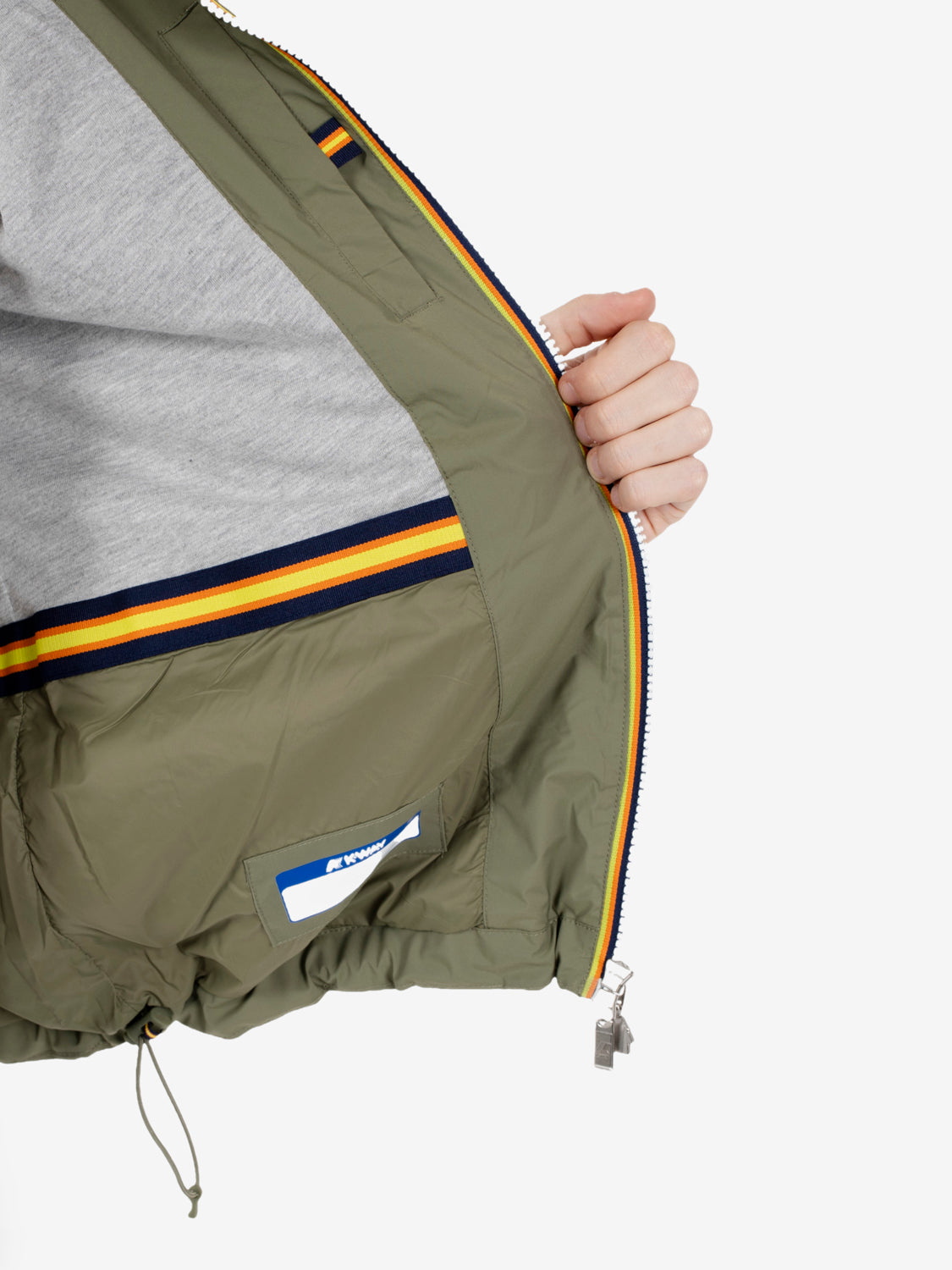 Jacket stretch nylon jersey green lichen