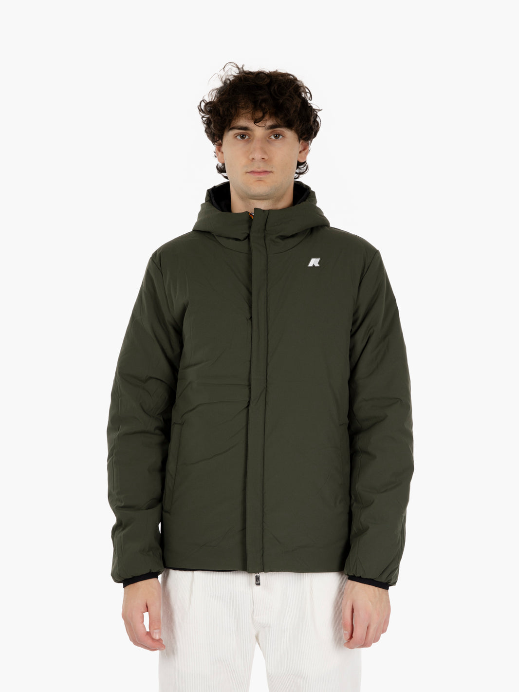 Jacket warm double black pure / green blackish