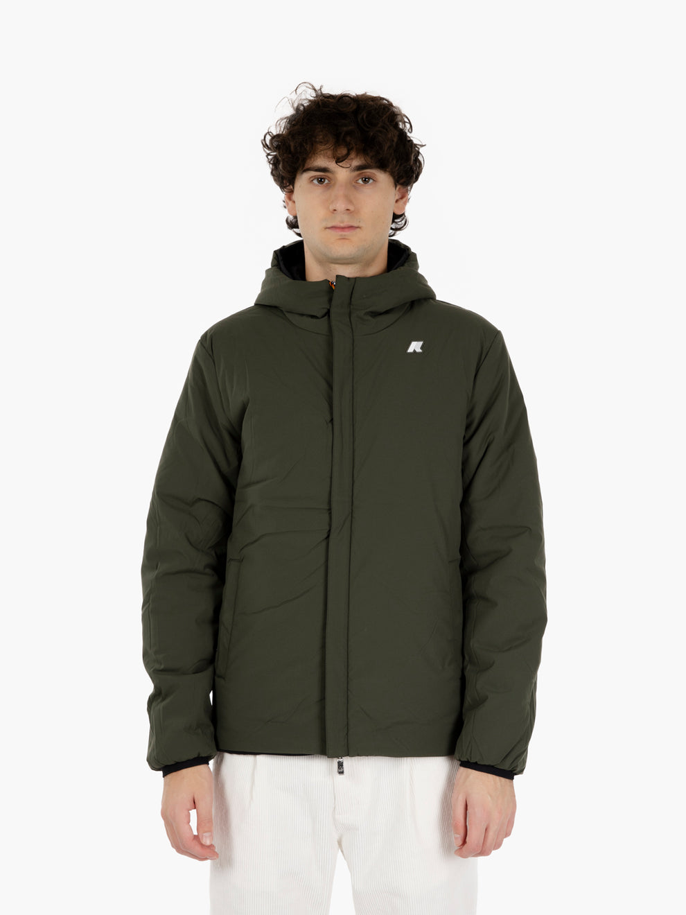 Jacket warm double black pure / green blackish