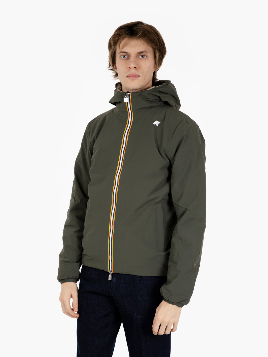 Jacket warm double green blackish / green oak