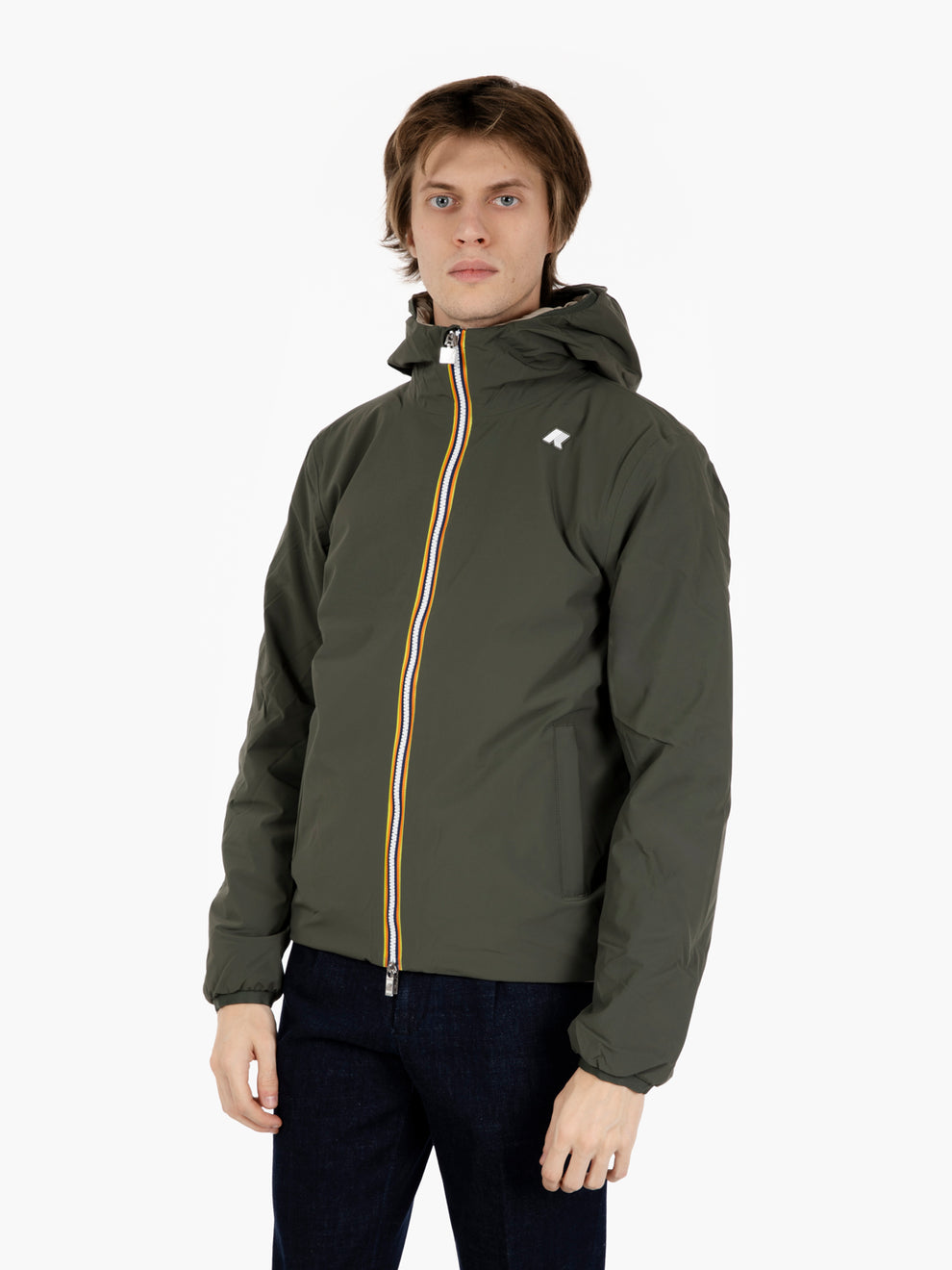 Jacket warm double green blackish / green oak