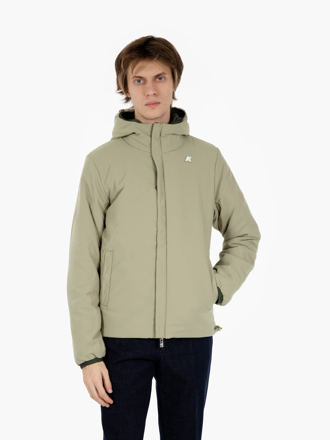 Jacket warm double green blackish / green oak