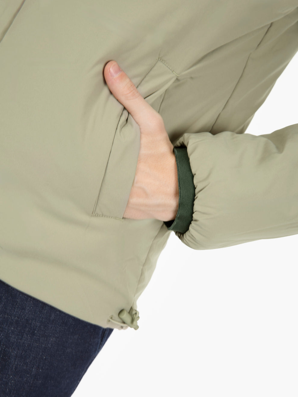 Jacket warm double green blackish / green oak