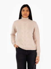 K-WAY - Maglione Fuzzy in lana beige