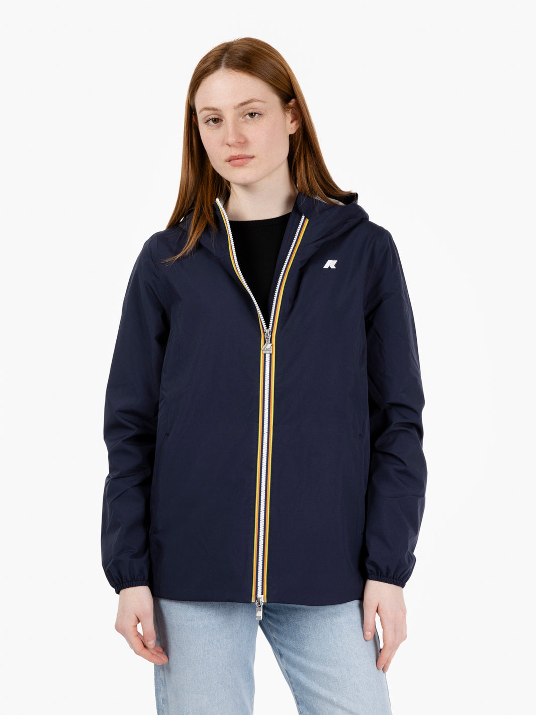Marguerite stretch poly jersey blue depht
