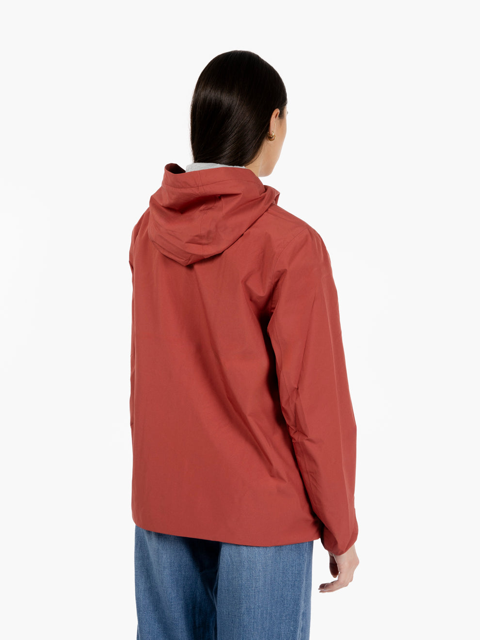 Marguerite stretch poly jersey red brownish