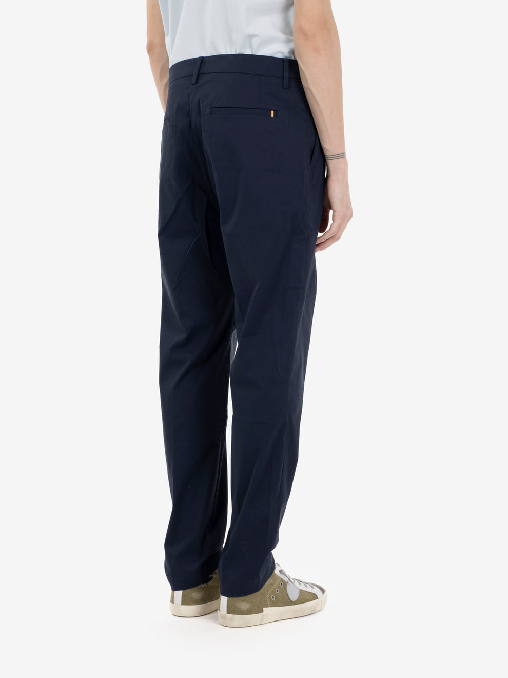 Pantaloni Ailton in twill tech blue depht
