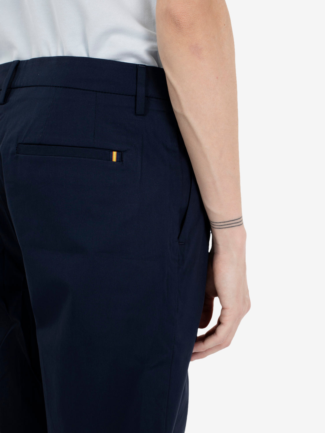 Pantaloni Ailton in twill tech blue depht