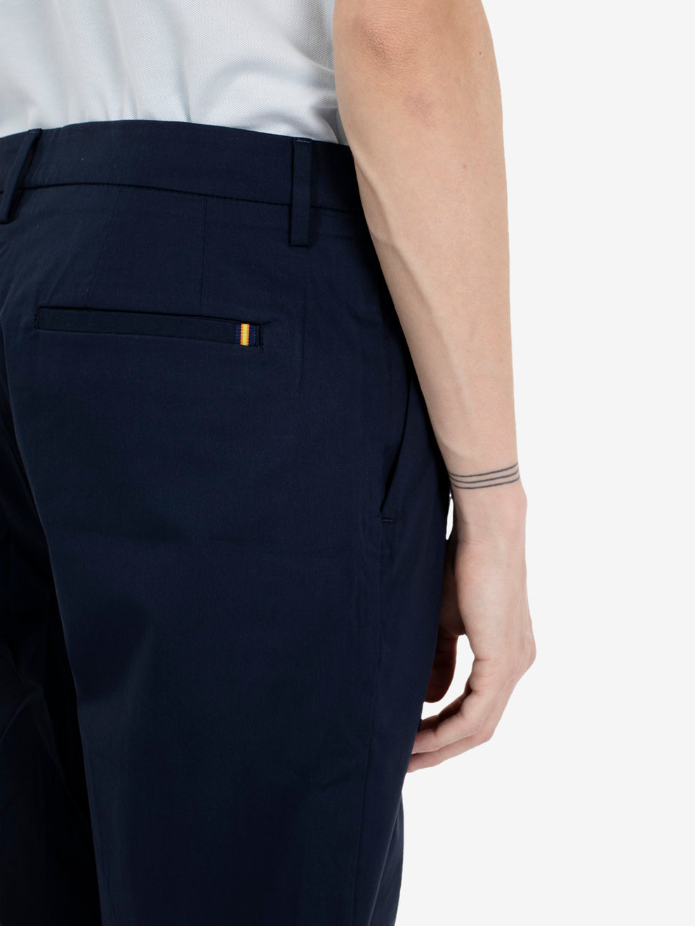 Pantaloni Ailton in twill tech blue depht