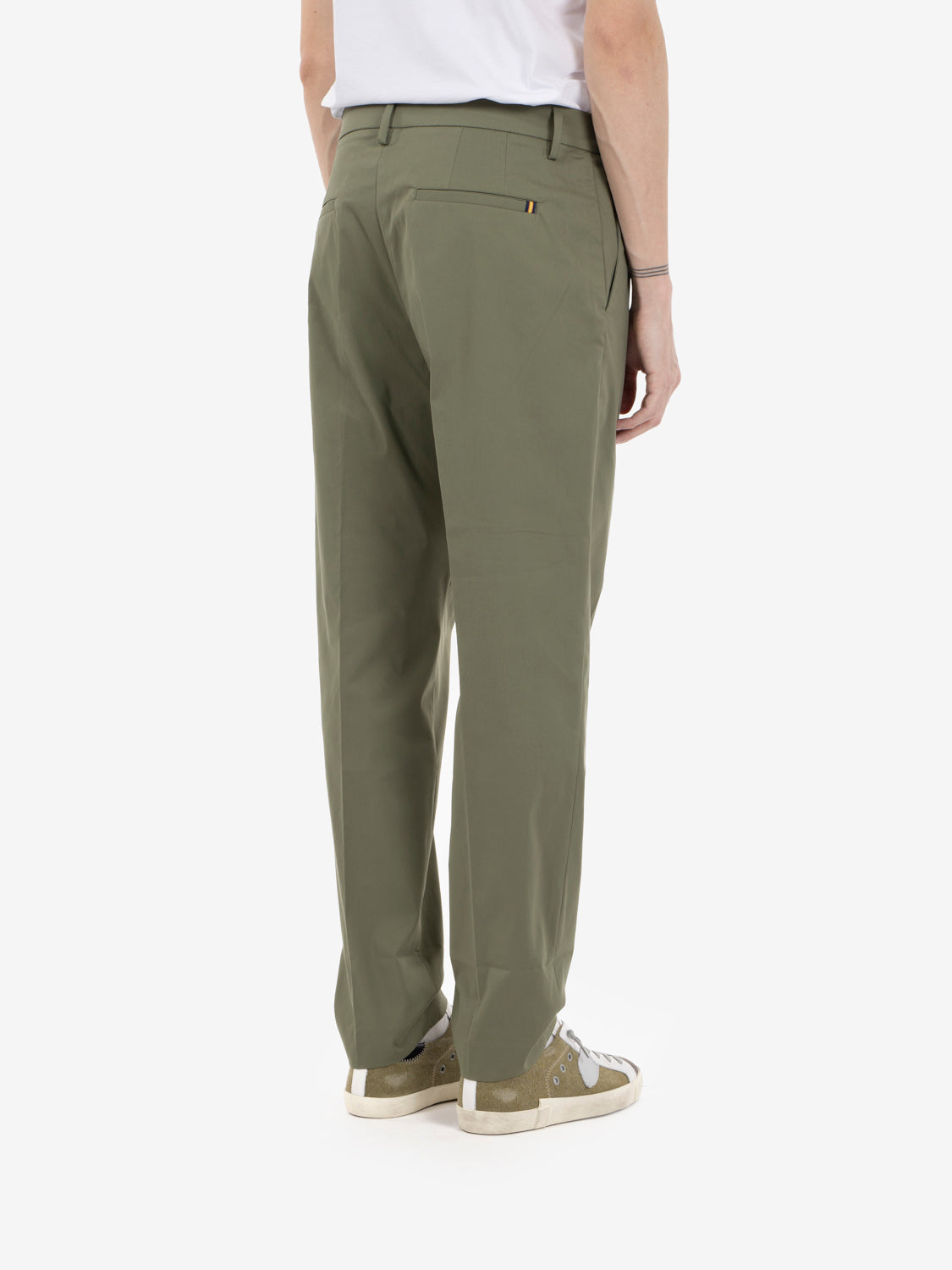 Pantaloni Ailton in twill tech green lichen
